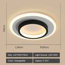 Modern geometric black & white led ceiling lights for living room
