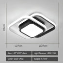 Modern geometric black & white led ceiling lights for living room