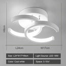 Modern geometric black & white led ceiling lights for living room