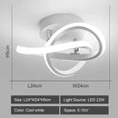 Modern geometric black & white led ceiling lights for living room