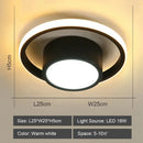 Modern geometric black & white led ceiling lights for living room
