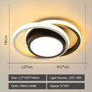 Modern geometric black & white led ceiling lights for living room