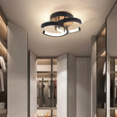 Modern geometric black & white led ceiling lights for living room