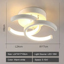 Modern geometric black & white led ceiling lights for living room