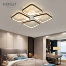 Modern geometric black led ceiling lights for living room