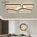 Modern geometric black led ceiling lights for living room