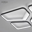 Modern geometric black led ceiling lights for living room