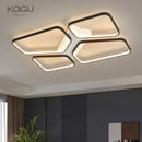 Modern geometric black led ceiling lights for living room
