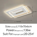 Modern rectangular white led ceiling lights for living room