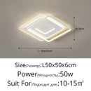Modern rectangular white led ceiling lights for living room