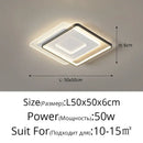 Modern rectangular white led ceiling lights for living room