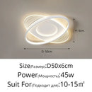 Modern rectangular white led ceiling lights for living room