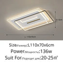 Modern rectangular white led ceiling lights for living room