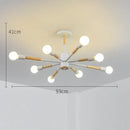 Modern white & wood led ceiling lights for living room
