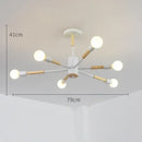 Modern white & wood led ceiling lights for living room