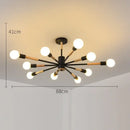 Modern white & wood led ceiling lights for living room
