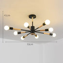 Modern white & wood led ceiling lights for living room