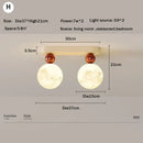 Modern cream led ceiling moon wall lamp bedroom lighting fixture