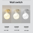 Modern cream led ceiling moon wall lamp bedroom lighting fixture