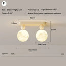 Modern cream led ceiling moon wall lamp bedroom lighting fixture