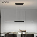 Modern black curved led ceiling pendant lamp for dining room