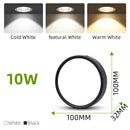 Adjustable black & white led ceiling spot for kitchen lighting