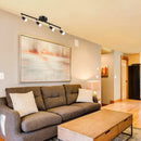 Modern black 5-light ceiling spotlight chandelier for living room
