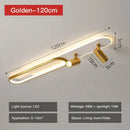 Modern gold curved led ceiling spotlights for living room