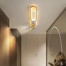 Modern gold curved led ceiling spotlights for living room