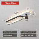 Modern gold curved led ceiling spotlights for living room