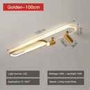 Modern gold curved led ceiling spotlights for living room
