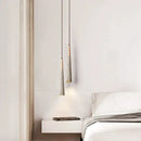 Decorbites led cement cream pendant lamp bedroom wood tassel light