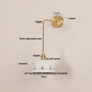 DecorBites™ LED Ceramic Wall Lamp - Pull Chain Switch, Rotating Up Down Light