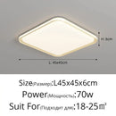Modern white rectangular led chandelier for living room soft light