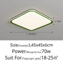 Modern white rectangular led chandelier for living room soft light
