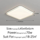 Modern white rectangular led chandelier for living room soft light