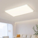 Modern white rectangular led chandelier for living room soft light
