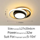 Modern intertwined led chandelier black & white living room light