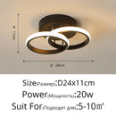 Modern intertwined led chandelier black & white living room light
