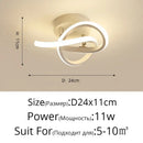 Modern intertwined led chandelier black & white living room light
