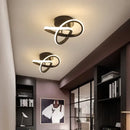 Modern intertwined led chandelier black & white living room light