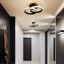 Modern intertwined led chandelier black & white living room light