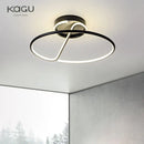 Modern black circular led chandelier for living room ceiling lighting