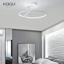 Modern black circular led chandelier for living room ceiling lighting