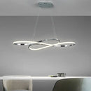 Modern chrome infinity led chandelier living room light