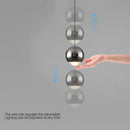 Modern chrome decorbites led chandelier bedroom spherical pendant light