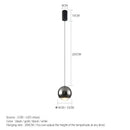 Modern chrome decorbites led chandelier bedroom spherical pendant light