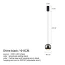 Modern chrome decorbites led chandelier bedroom spherical pendant light