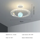 Modern whimsical starry led chandelier for bedroom with remote control