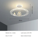 Modern whimsical starry led chandelier for bedroom with remote control